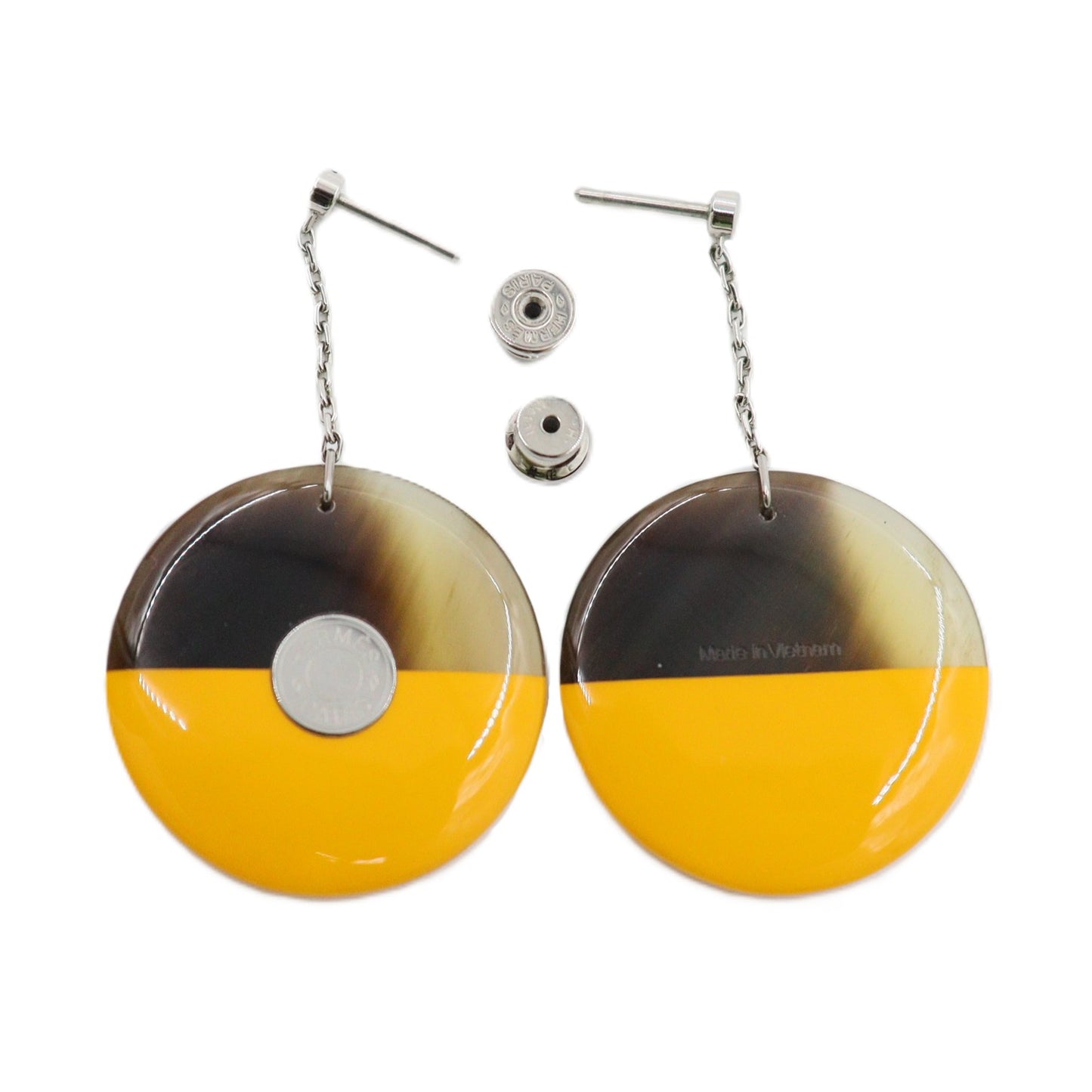 Hermes Buffalo Horn Earrings