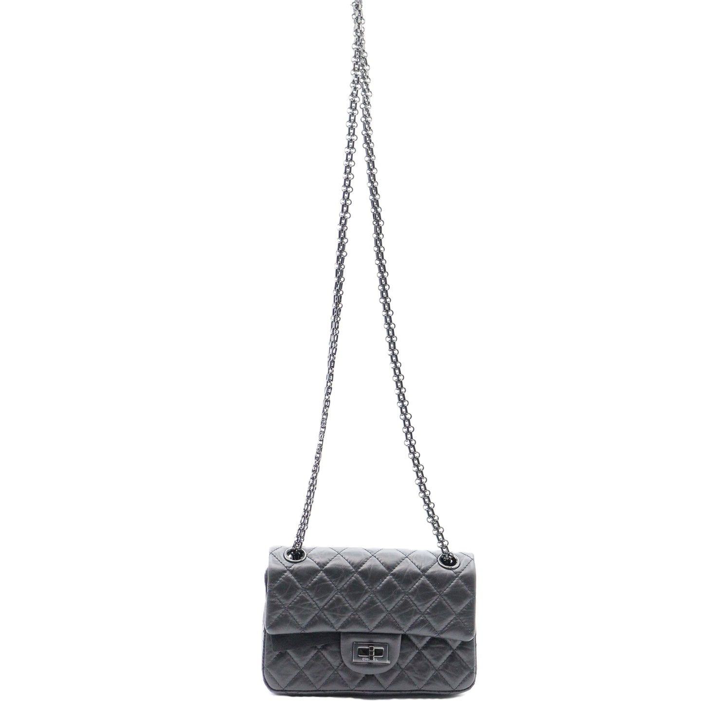 Chanel 2.55 Reissue So Black Mini Chain Shoulder AS0874