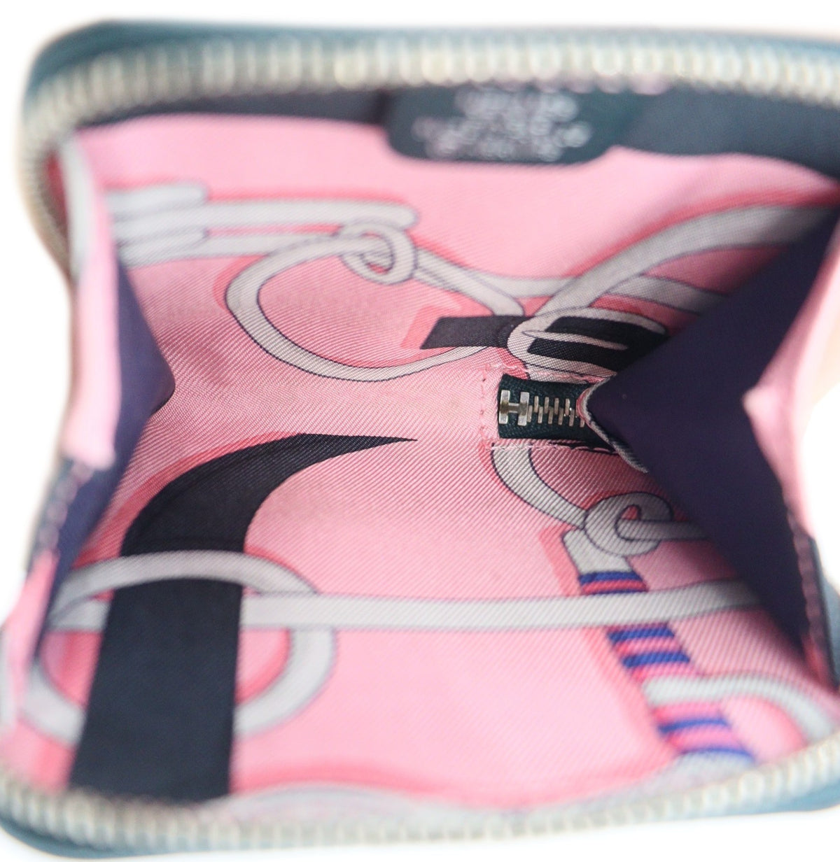 Hermes Silk In Porte Monnaie Coin Case