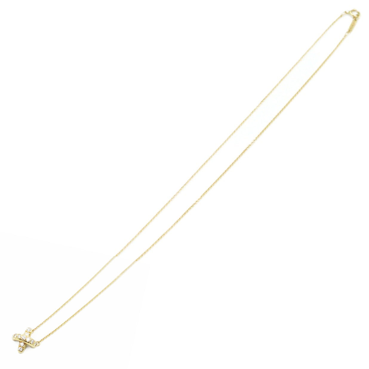 Tiffany & Co Vintage Cross Stitch Diamond Necklace