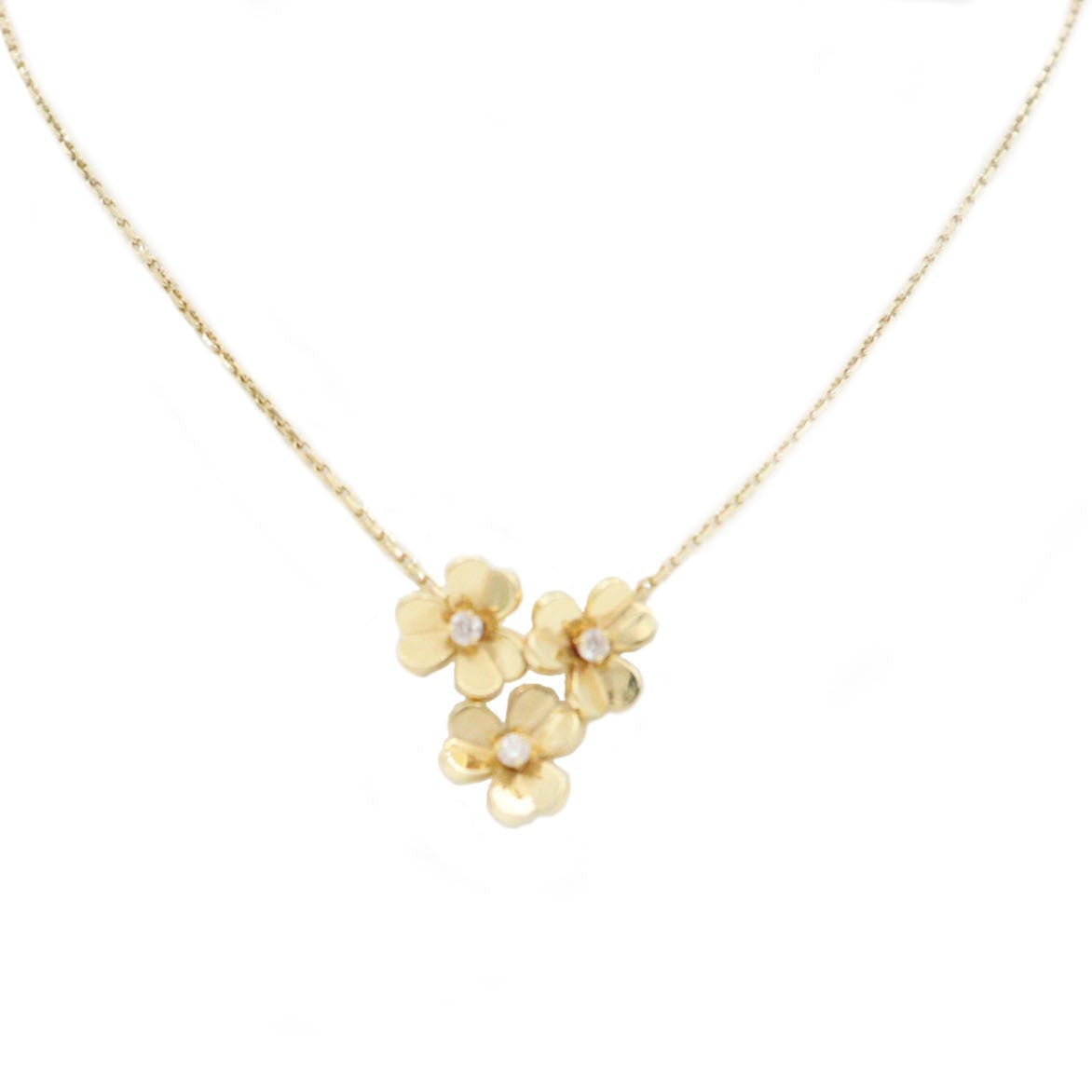 Van Cleef & Arpels VCARP2DU00 Frivole 3 Flowers Mini Model Necklace
