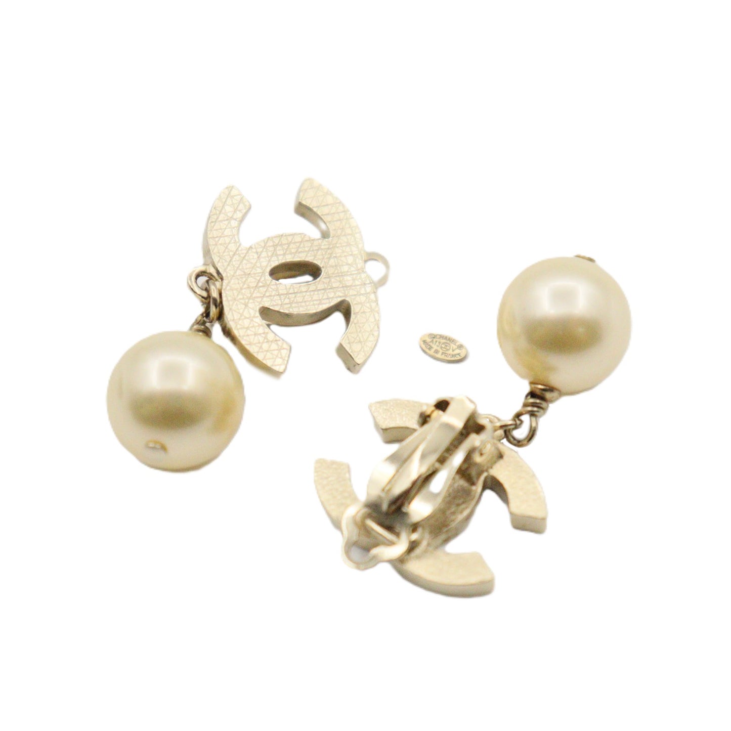 Chanel Coco Motif & Fakepearl Earrings
