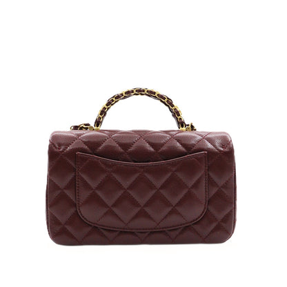 Chanel Mini Flap Top Handle 2way Shoulder AS5701