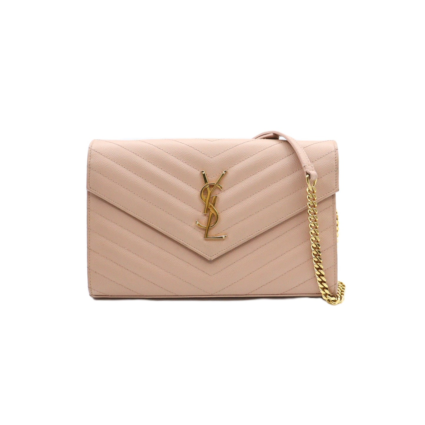 Saint Laurent Cassandre Classic Chain Wallet 377828BOW01