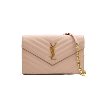 Saint Laurent Cassandre Classic Chain Wallet 377828BOW01