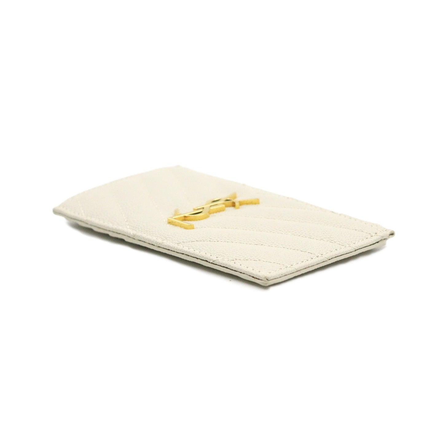 Saint Laurent Cassandre Matelasse Fragments Zip Card Holder 607915