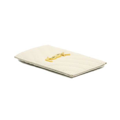 Saint Laurent Cassandre Matelasse Fragments Zip Card Holder 607915