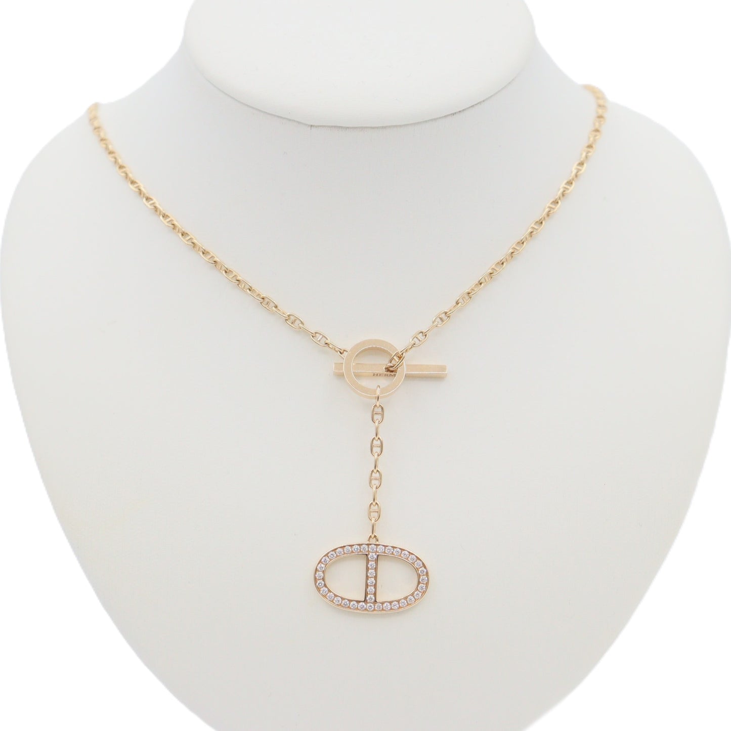Hermes H122303B00ST Chaine d'Ancre Contour Necklace