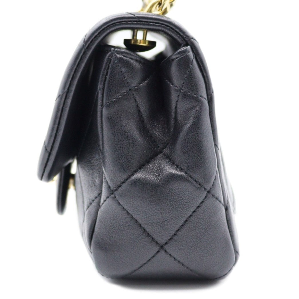 Chanel Top Handle Mini Flap Chain Shoulder AS3748