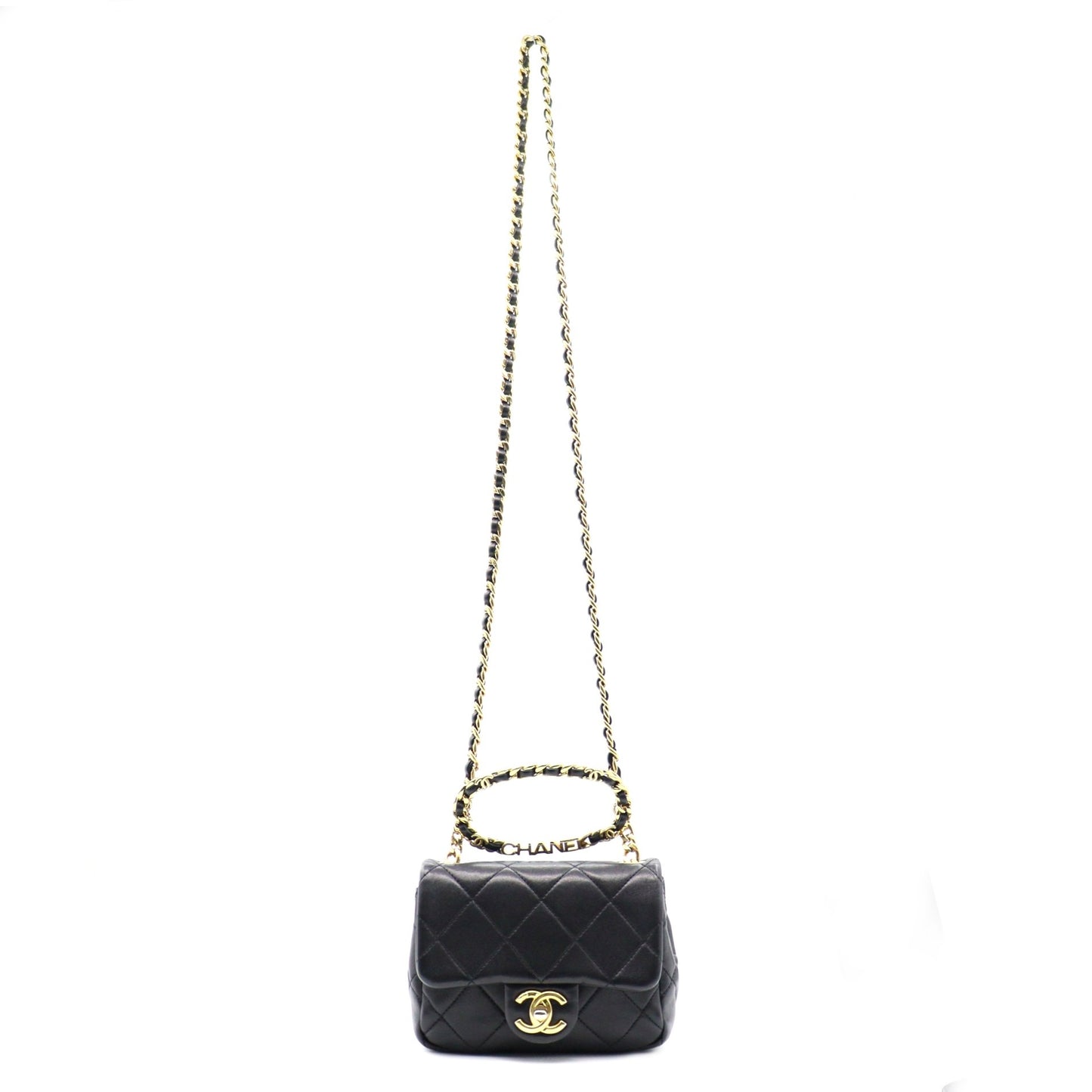 Chanel Top Handle Mini Flap Chain Shoulder AS3748