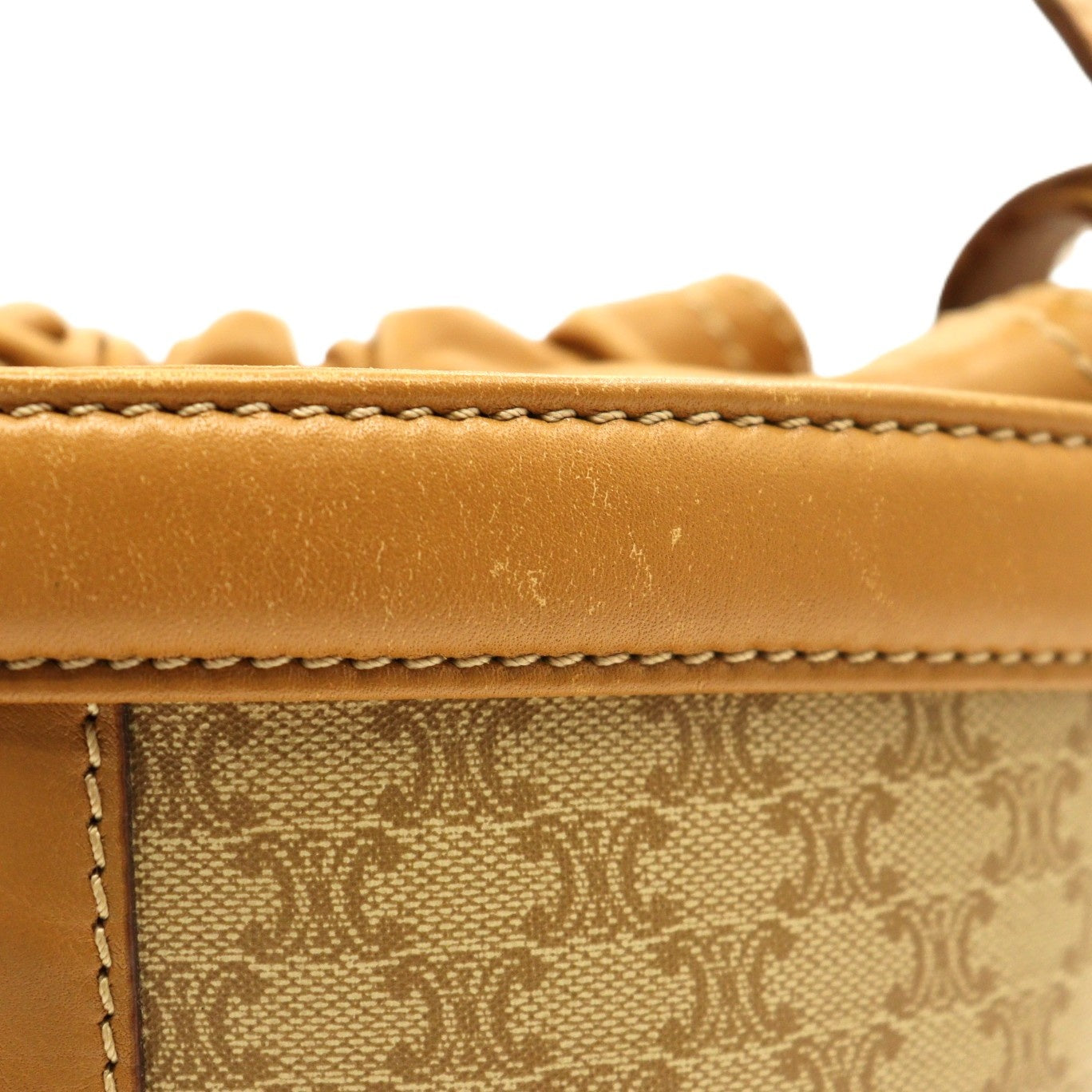 Celine Vintage Macadam Shoulder Bag