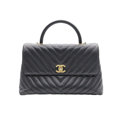 Chanel Coco Handle Large Chevron 2way Shoulder A92992
