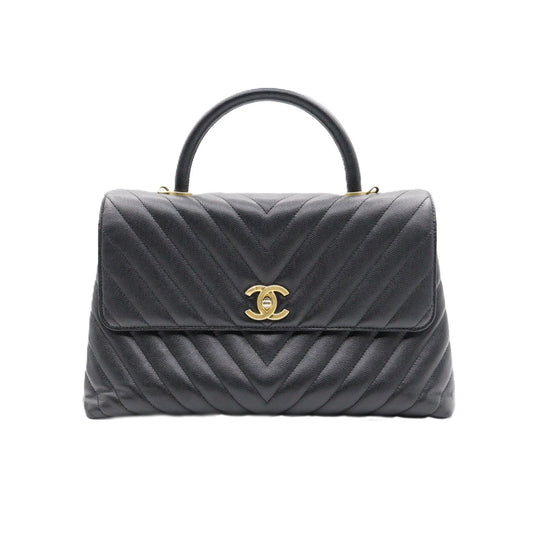 Chanel Coco Handle Large Chevron 2way Shoulder A92992
