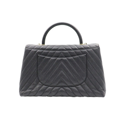 Chanel Coco Handle Large Chevron 2way Shoulder A92992