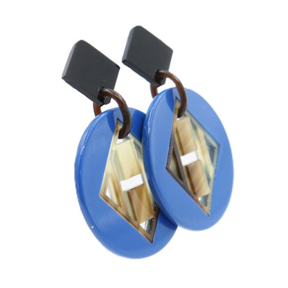 Hermes H logo Buffalo Horn Earrings