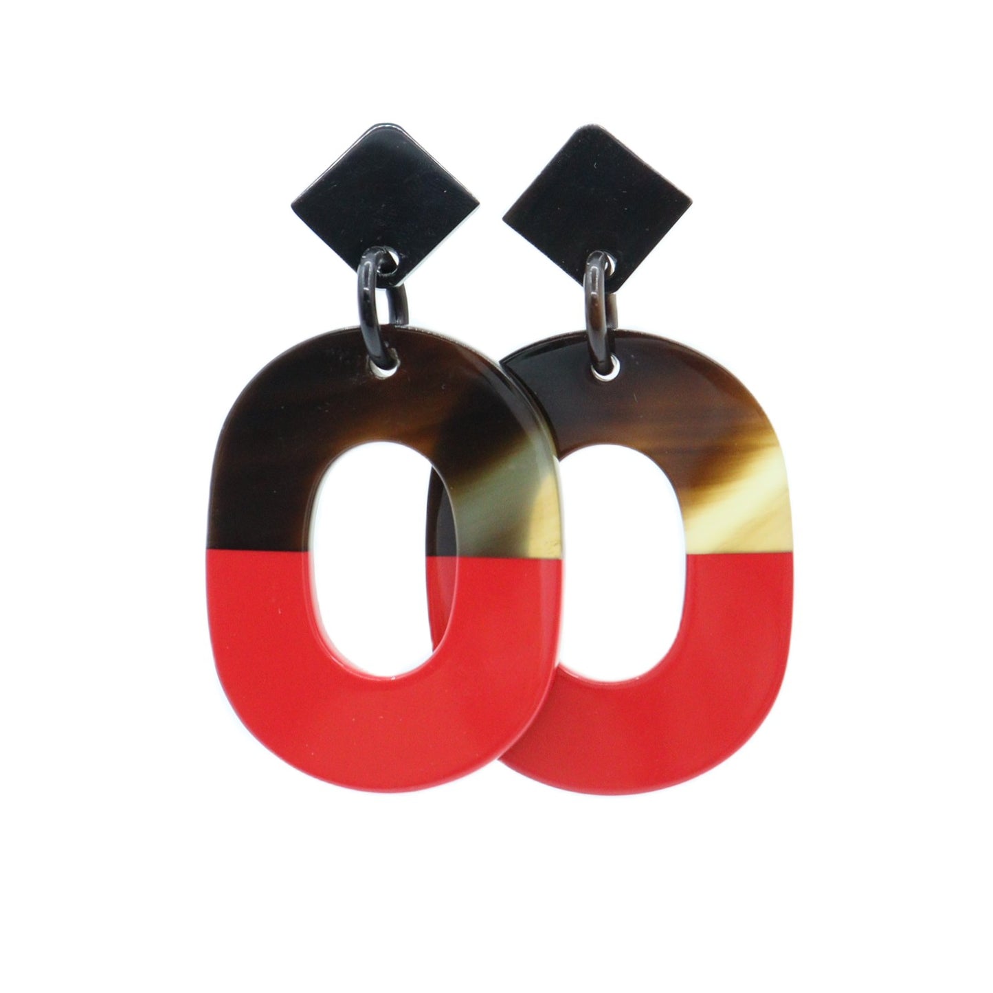 Hermes Isthme Buffalo Horn Earrings