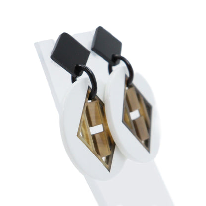 Hermes H Logo Buffalo Horn Earrings