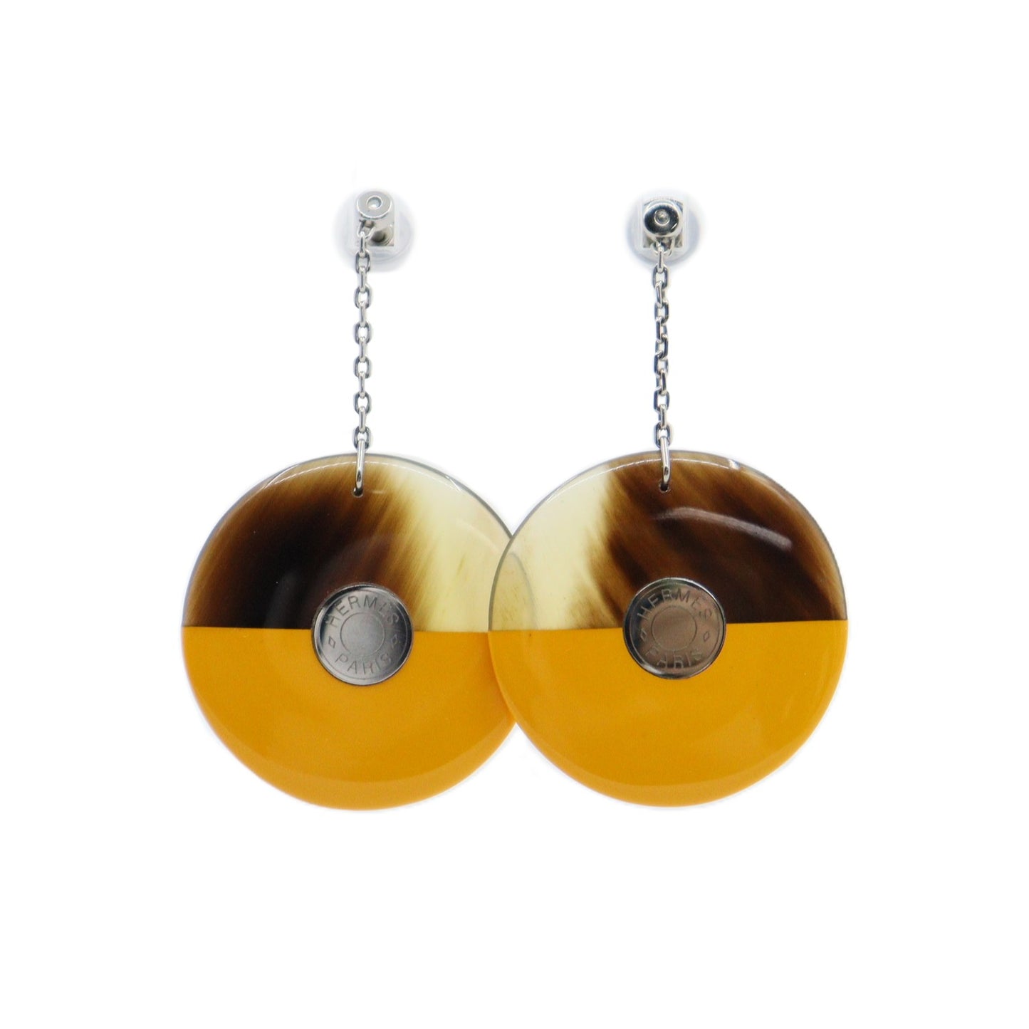 Hermes Buffalo Horn Earrings