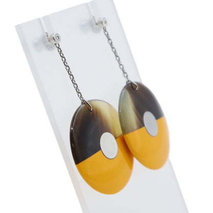 Hermes Buffalo Horn Earrings