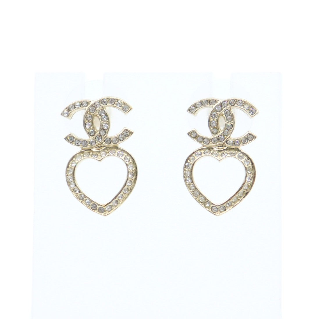 Chanel Heart Motif Earrings ABB665