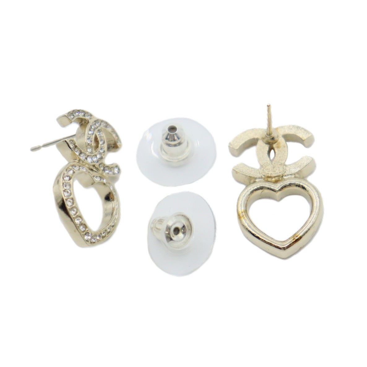 Chanel Heart Motif Earrings ABB665
