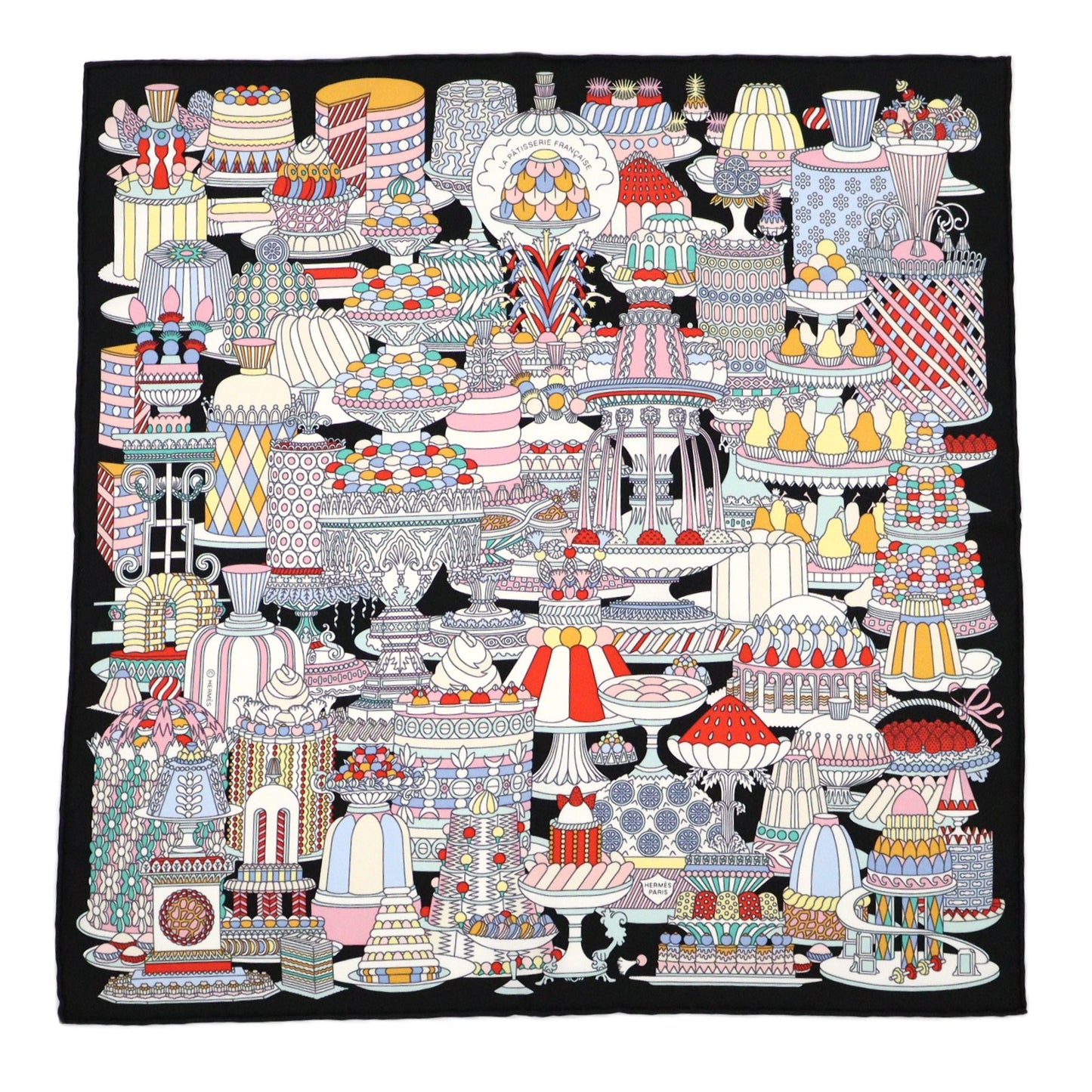 Hermes Carra 45 La Pastisserie Francaise Scarf