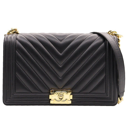 Chanel BoyChanel Chevron Large Chain Shoulder A92193