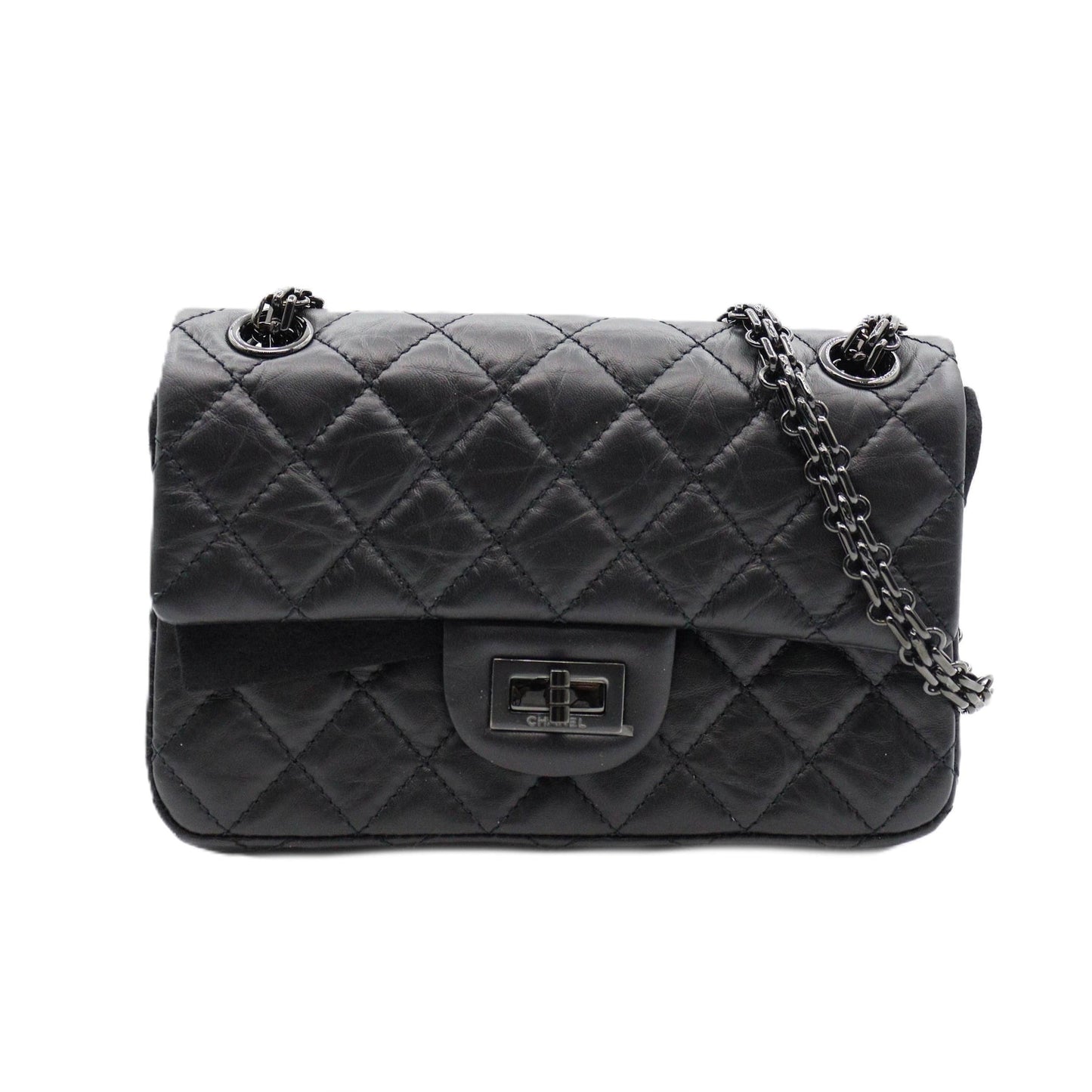 Chanel 2.55 Reissue So Black Mini Chain Shoulder AS0874