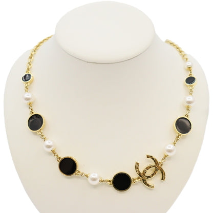 Chanel Coco Mark Pearl Choker Necklace