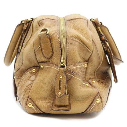 Prada BL0391 2way Shoulder Bianco Cervo Patch Bauletto