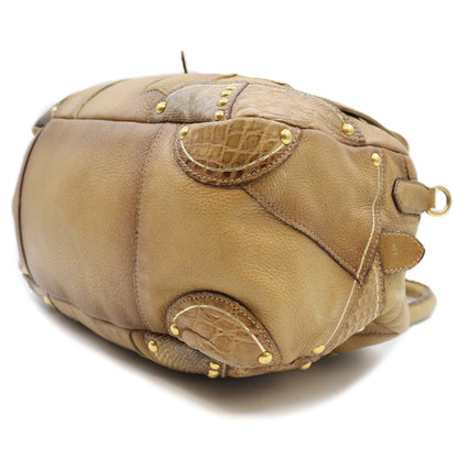 Prada BL0391 2way Shoulder Bianco Cervo Patch Bauletto