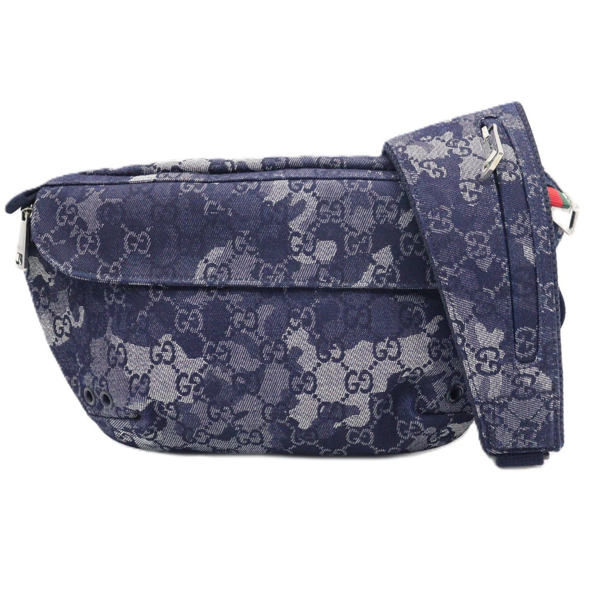 Gucci GG Denim Camouflage Belt Bag 851706