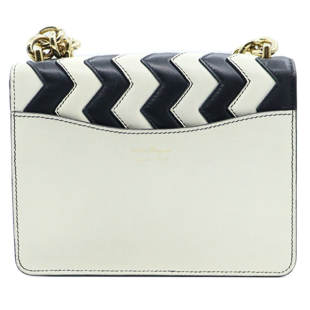 Salvatore Ferragamo Two-tone Zigzag Shoulder bag DH-21 G560