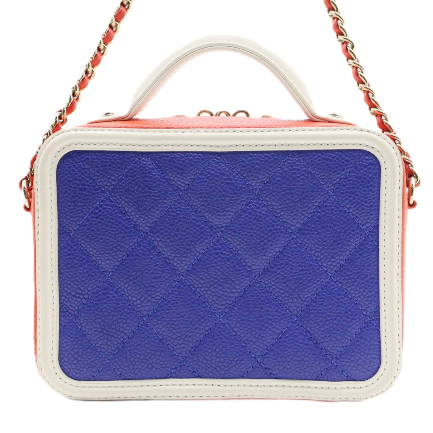 Chanel CC Filigree Vanity Case Chain Shoulder A93342
