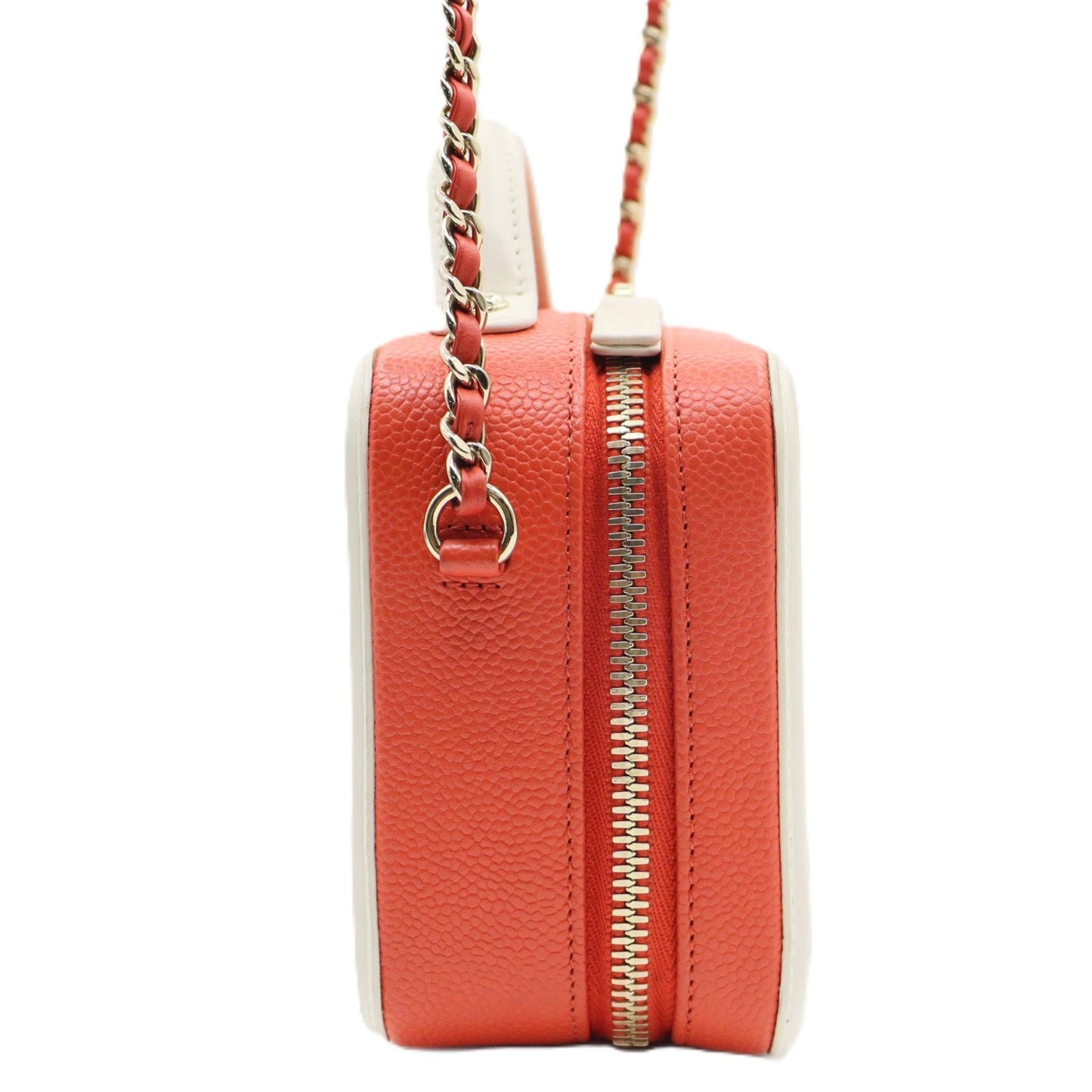 Chanel CC Filigree Vanity Case Chain Shoulder A93342