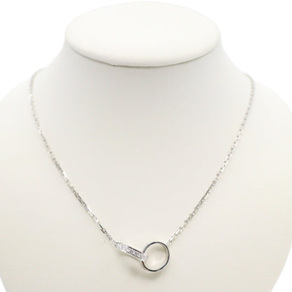 Cartier B7013700 Love Pendant, Half Paved Necklace