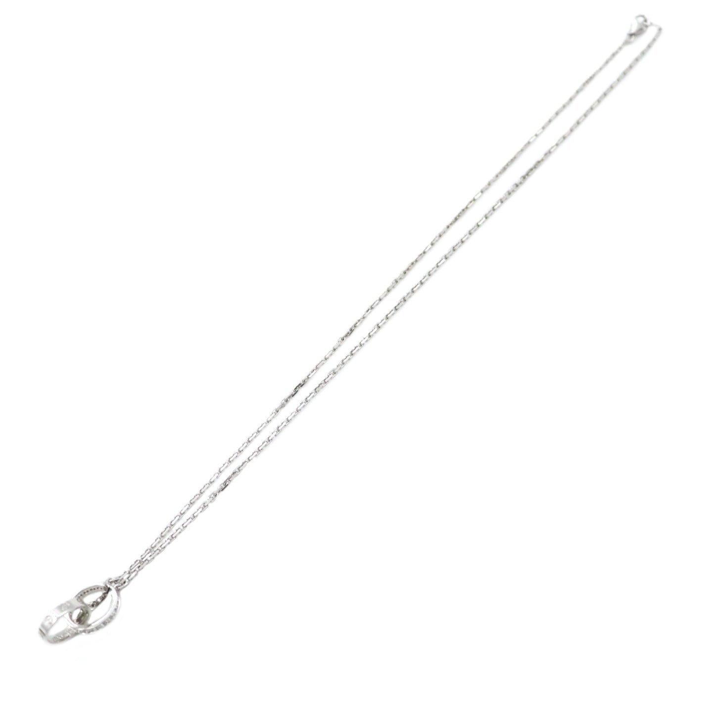 Cartier B7013700 Love Pendant, Half Paved Necklace