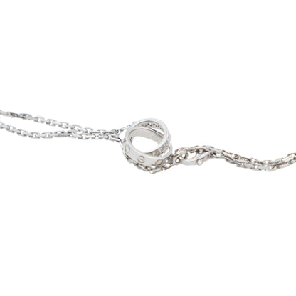 Cartier B7013700 Love Pendant, Half Paved Necklace