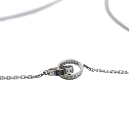 Cartier B7013700 Love Pendant, Half Paved Necklace