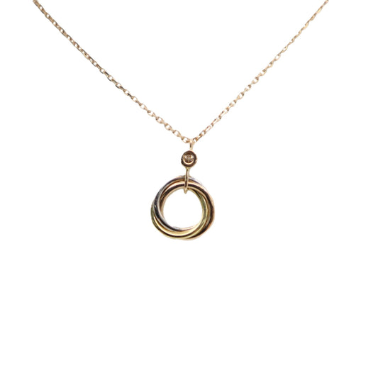 Cartier B7223500 Trinity Pendant, 1 Diamond Necklace