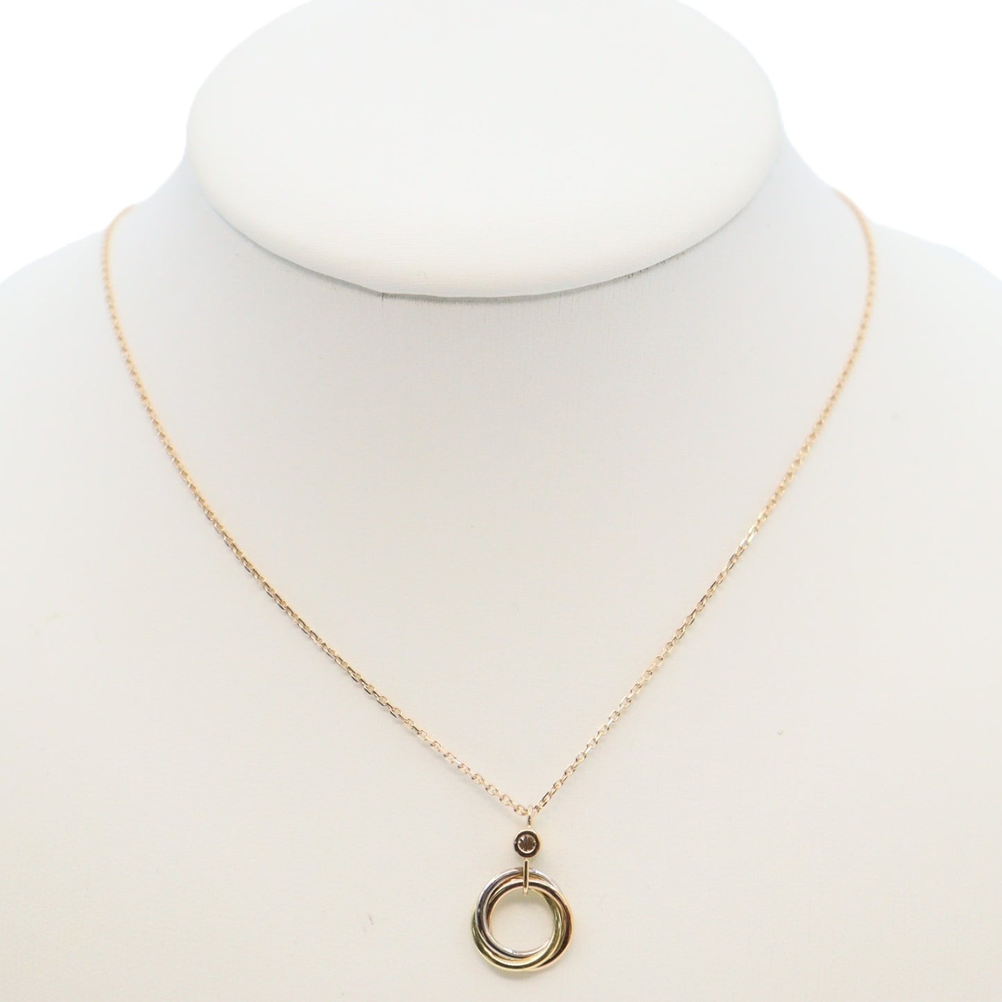 Cartier B7223500 Trinity Pendant, 1 Diamond Necklace