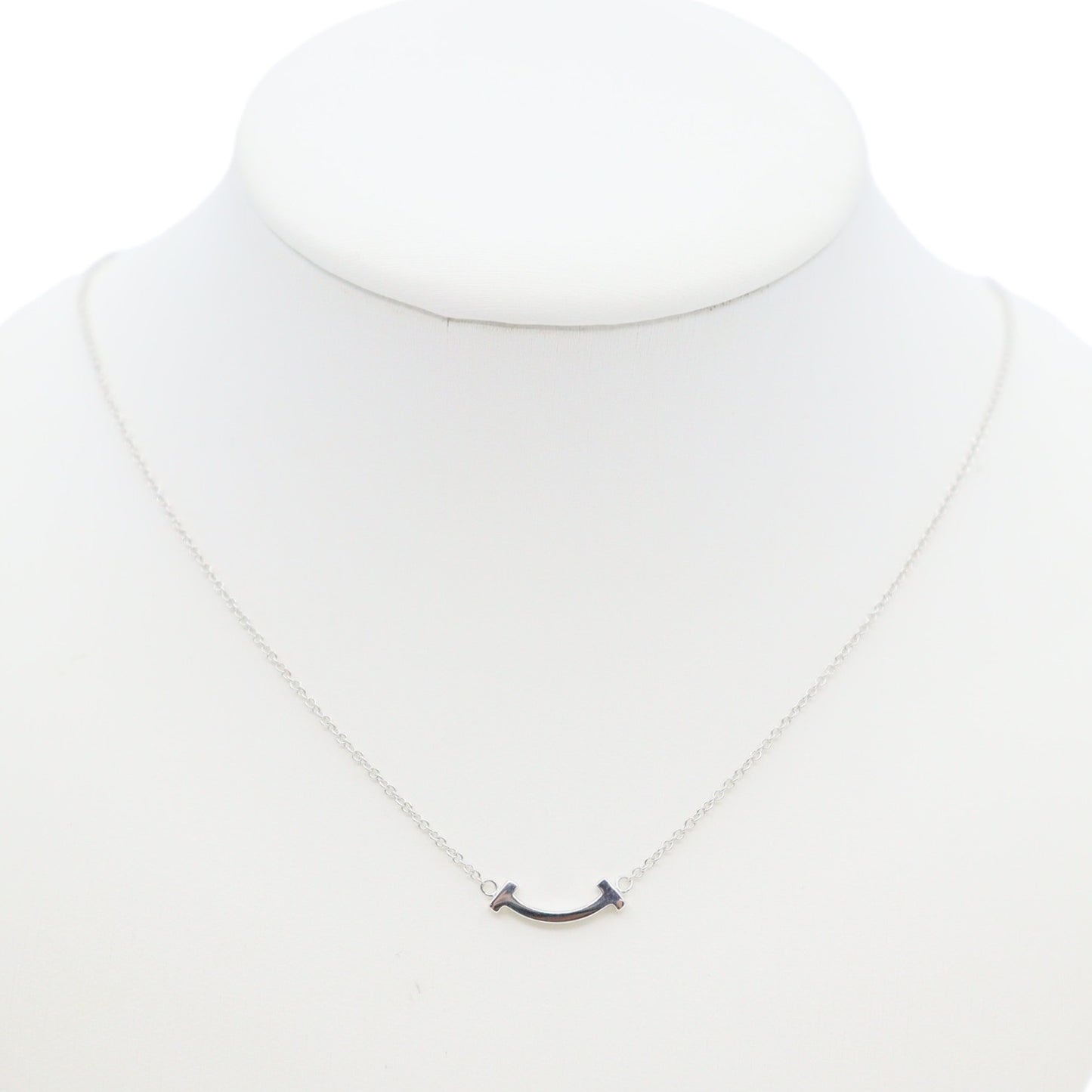 Tiffany & Co 63842842 Mini T Smile Pendant Necklace