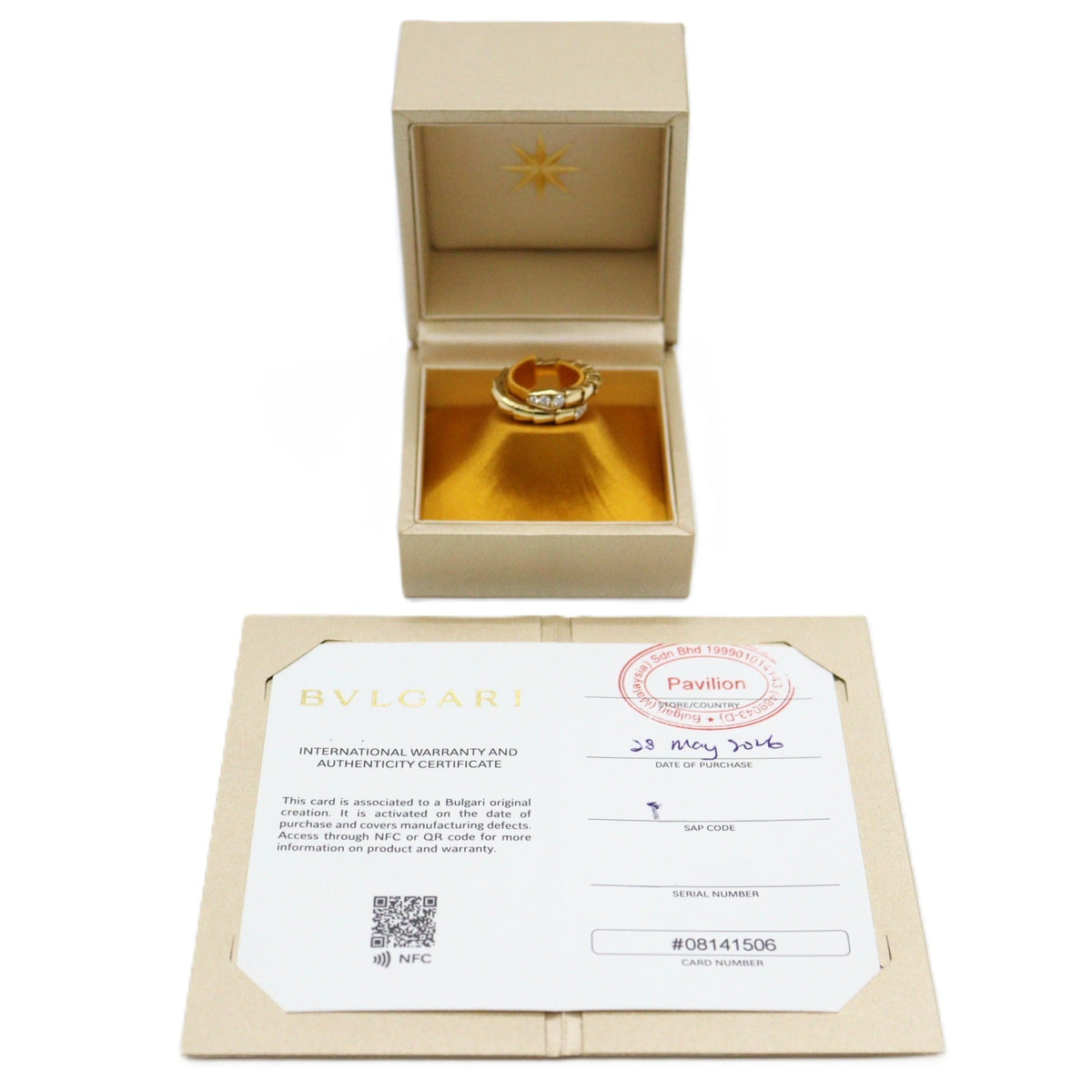 Bvlgari 360460 Serpenti Viper Ring