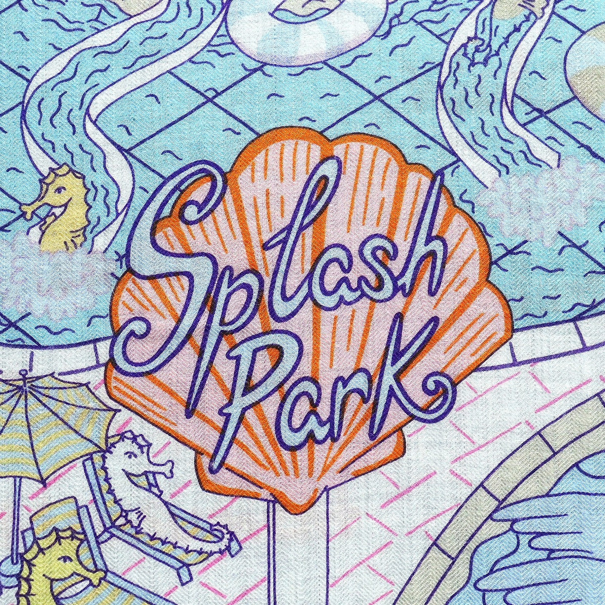 Hermes Splash Park 140 Shawl Scarf