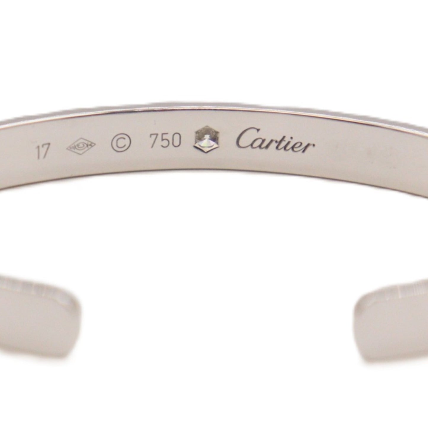 Cartier B6029900 Love, Open Classic Model 1 Paved Diamond Bracelet
