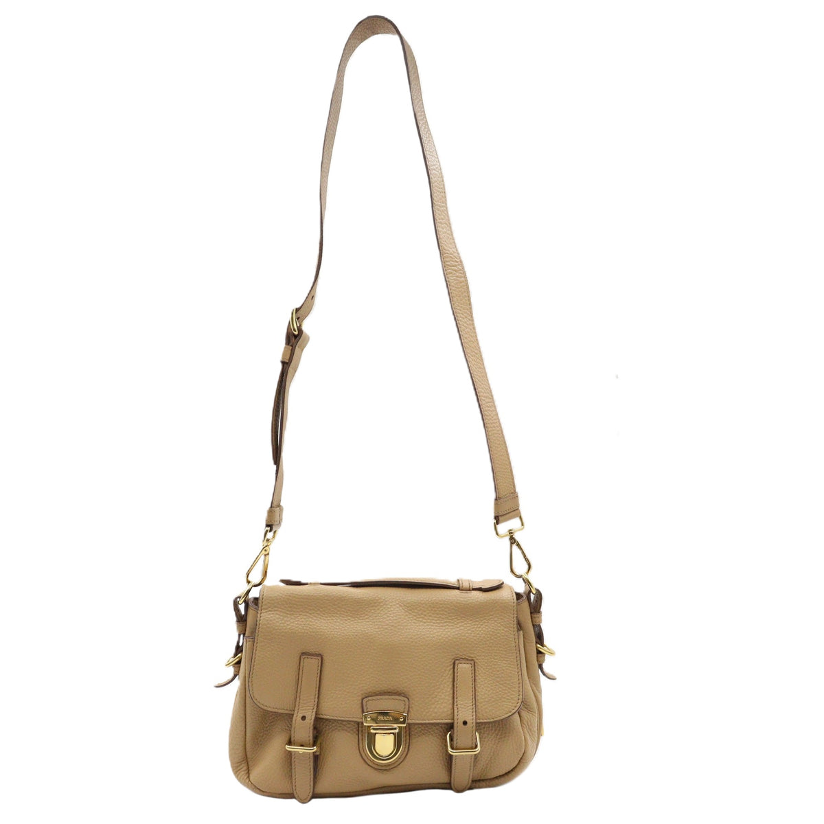 Prada Vitello Daino Flap Lock 2way Shoulder BT0951