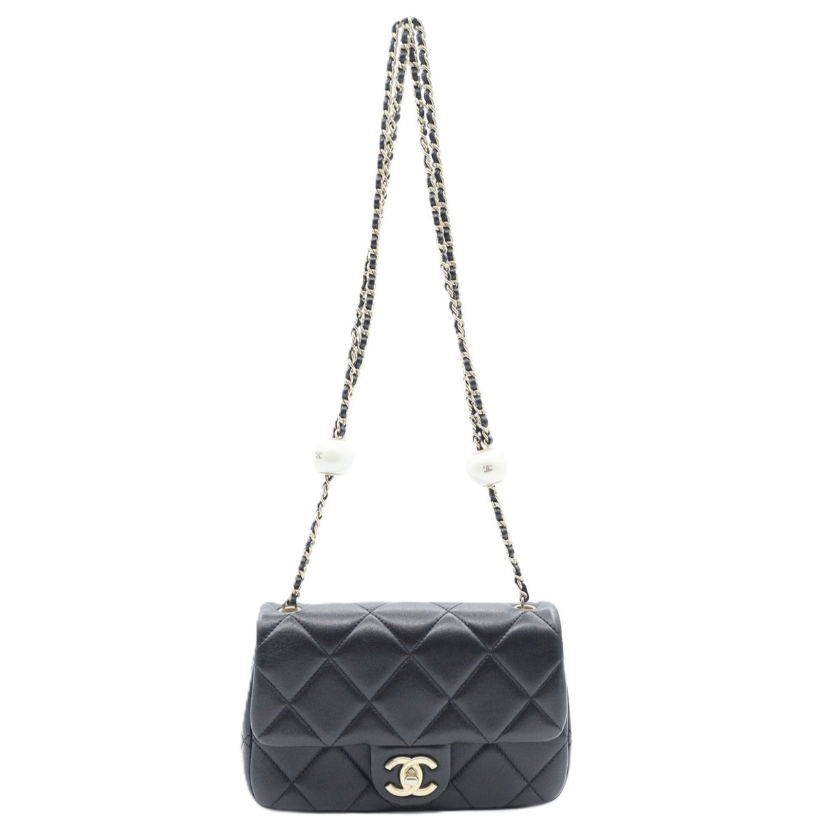 Chanel Seasonal Double Pearl Chain Shoulder AS4861