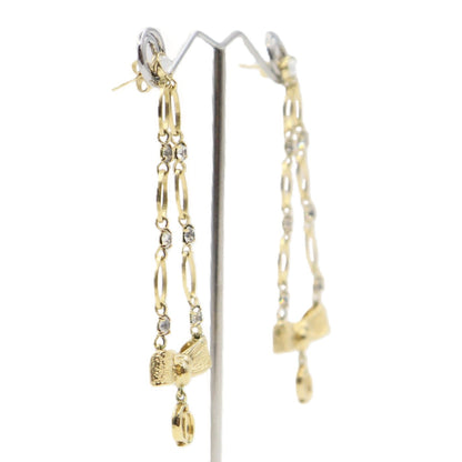 Dior CD Bow Charm Earrings