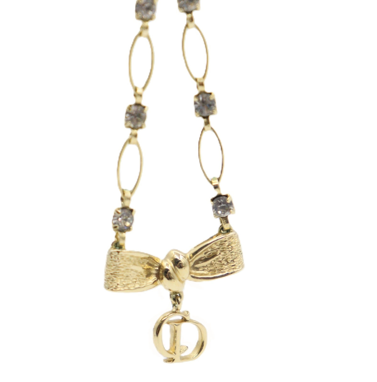Dior CD Bow Charm Earrings