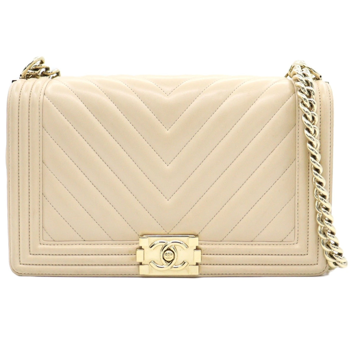 Chanel BoyChanel Chevron Large Chain Shoulder A92193